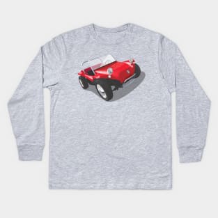 beach buggy in red Kids Long Sleeve T-Shirt